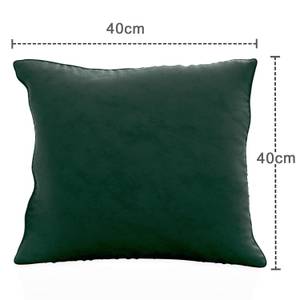 2x Kissenbezüge aus Samt 40x40 cm Grün - Textil - 40 x 1 x 40 cm