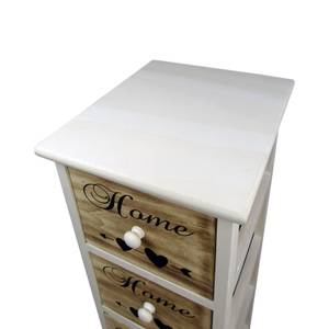 Chiffonnier RE6490 Blanc - Bois massif - 30 x 91 x 26 cm