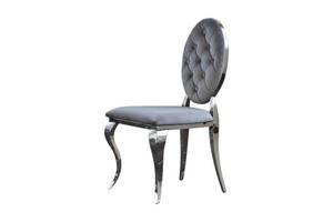 Chaise LINDA, Barock Velvet Gris