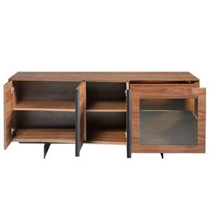 Sideboard aus Nussbaumholz mit LED-Licht Braun - Holzwerkstoff - 180 x 76 x 60 cm