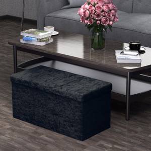 Sitzbank Sitzhocker Sitzwürfel Fußhocker Schwarz - Textil - 10 x 45 x 85 cm