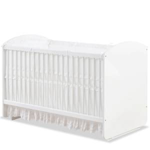 Lit bébé balancelle Blanc - Bois manufacturé - 78 x 92 x 135 cm