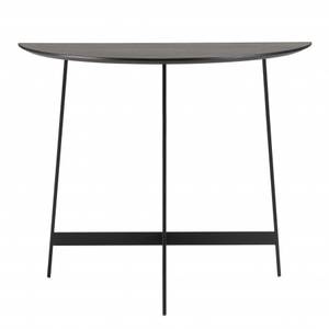 Console demi-lune noire 83x35cm Noir - Métal - 35 x 70 x 83 cm