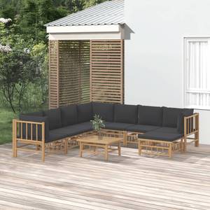 Salon de jardin 3028492-28 (lot de 9) Marron - Gris foncé - Gris