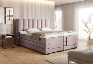 Box spring lit Theo Rose foncé - 158 x 220 cm