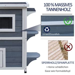 Katzenhaus D30-223 Massivholz - 51 x 82 x 51 cm