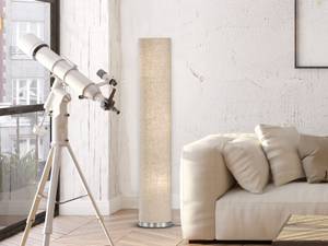 LED Stehlampe dimmbar modern klein 110cm Beige - Silber - Metall - Textil - 19 x 110 x 19 cm