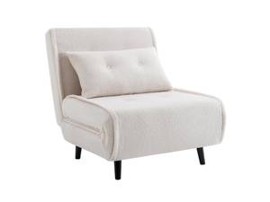 Fauteuil convertible URIBIA Blanc - Textile - 91 x 81 x 77 cm