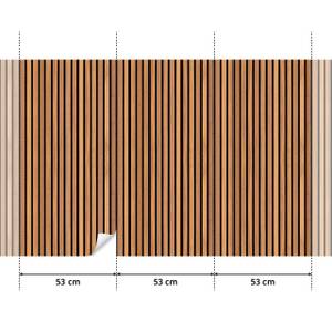 Tapete Lamelle Holz Imitation Bretter Braun - Papier - 53 x 1000 x 1000 cm