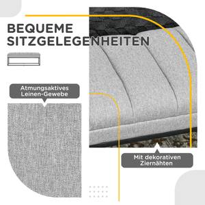 Polsterbank 831-654V00LG Grau - Textil - 44 x 46 x 120 cm