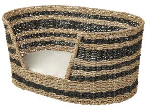 Lit pour animal DURBAN Beige - Noir - Bleu - Fibres naturelles - 65 x 31 x 44 cm