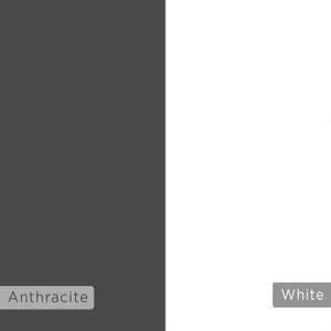 Beistelltisch LUNA - Weiß-Anthrazit Grau Anthrazit - Dunkelgrau - Hochglanz Weiß