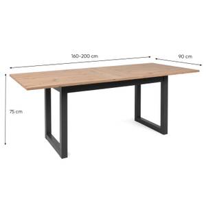 Esstisch 2127 Braun - Grau - Holzwerkstoff - 160 x 75 x 90 cm