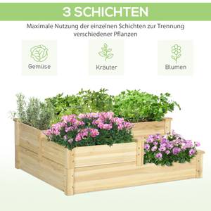 Gartenbeet 845-886V00ND Braun - Holzwerkstoff - Holzart/Dekor - 88 x 36 x 108 cm