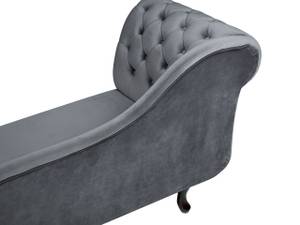 Chaiselongue NIMES Schwarz - Grau - Armlehne davorstehend rechts - Ecke davorstehend links - Textil