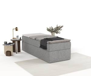 Boxspringbett Aster Grau - Breite: 100 cm - H3