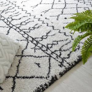 Tapis de salon Dharan Fibres synthétiques - Blanc / Anthracite