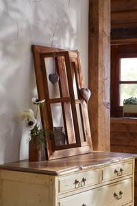 Holzfenster Nostalgie Braun - Metall - Holz teilmassiv - 57 x 78 x 4 cm