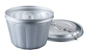 Dr. Oetker Wasserbadform Aluminium Ø20cm Grau - Metall - 22 x 21 x 17 cm