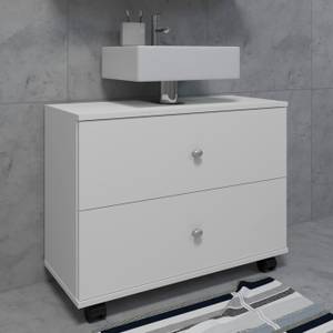 Waschbeckenunterschrank Nilosi Weiß - Holzwerkstoff - 60 x 61 x 33 cm