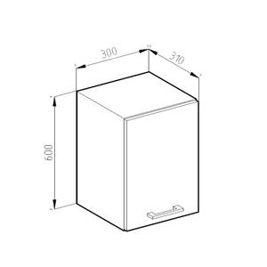 Hängeschrank R-Line 39757 Anthrazit - Weiß