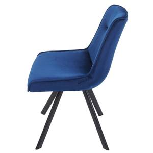 Chaise rembourrée K24 (lot de 2) Bleu - Textile - 52 x 86 x 56 cm