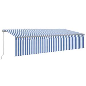 Auvent rétractable 3014355-2 Bleu - Largeur : 600 cm