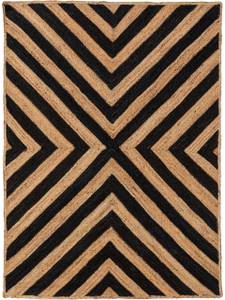 Tapis de jute Britt Noir - Fibres naturelles - 80 x 1 x 150 cm