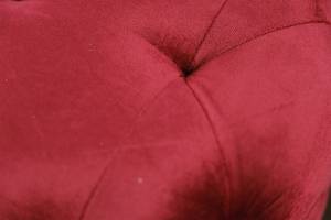 Hocker MIO Polsterhocker Pouf velvet Rot - Textil - 40 x 40 x 40 cm