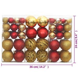 Weihnachtskugel (100er Set) 295555 Gold - Rot