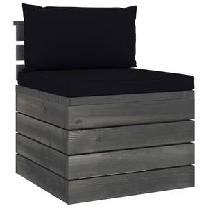 Gartensitzgruppe K5449(4-Sitzer) Schwarz - Massivholz - 72 x 65 x 60 cm