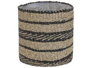 Cache-pot d'intérieur RASBORA Beige - Noir - Bleu - Fibres naturelles - 35 x 37 x 35 cm