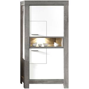 Vitrine Grita 3R LED Weiß - Holzwerkstoff - 76 x 160 x 42 cm