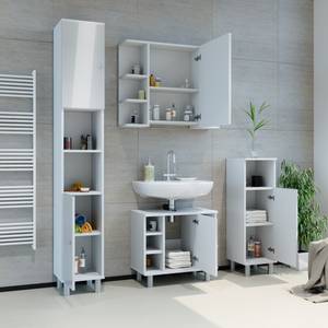 Mobilier de salle de bains Fynn Blanc brillant - Blanc