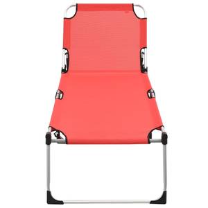 Chaise longue pliable seniors 3002593 Rouge - Métal - 210 x 40 x 70 cm