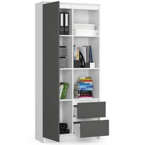 Bibliothèque de bureau R11 1T 2S CLP Graphite - Gris - Blanc