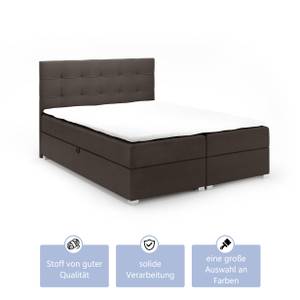 Boxspringbett Doppelbett Valbona Braun - Breite: 180 cm