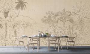 Fototapete Oasis Walls by Patel Beige - Braun - Grau - Kunststoff - Textil - 500 x 250 x 0 cm