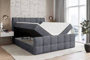 Boxspringbett APO-Z Dunkelgrau - Breite: 200 cm - H3