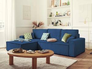 Ecksofa DELLIA Indigoblau