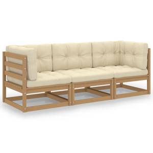 Gartensofa (3-teilig) 3009879-2 Dunkelbraun