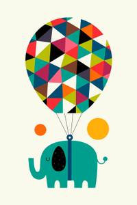 Tableau enfant hot air balloon jumbo 40 x 60 cm