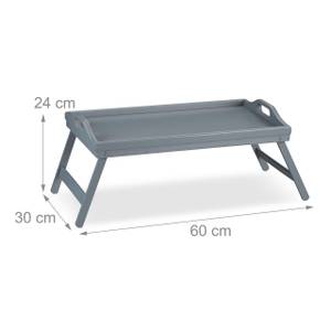 Plateau de service en lot de 2 Gris - Bambou - Bois manufacturé - 60 x 24 x 30 cm