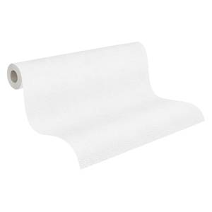 Vliestapete Überstreichbar Strukturiert Weiß - Kunststoff - Textil - 53 x 1005 x 1 cm