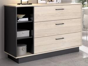 Commode basse LEANDRE Anthracite