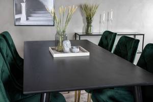 Essgruppe Dipp 73 (7-teilig) Schwarz - Massivholz - 90 x 75 x 180 cm