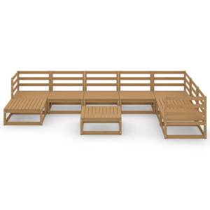 Garten-Lounge-Set (9-teilig) 3009816-1 Braun - Massivholz - Holzart/Dekor - 70 x 30 x 70 cm