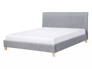 Doppelbett SENNEZ Grau - Hellgrau - Eiche Hell - Breite: 155 cm