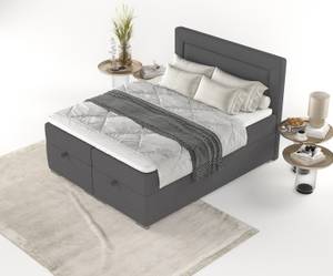 Premium Boxspringbett Lontano Anthrazit - Breite: 202 cm