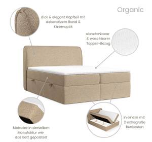 Boxspringbett Organic Bronze - Breite: 160 cm